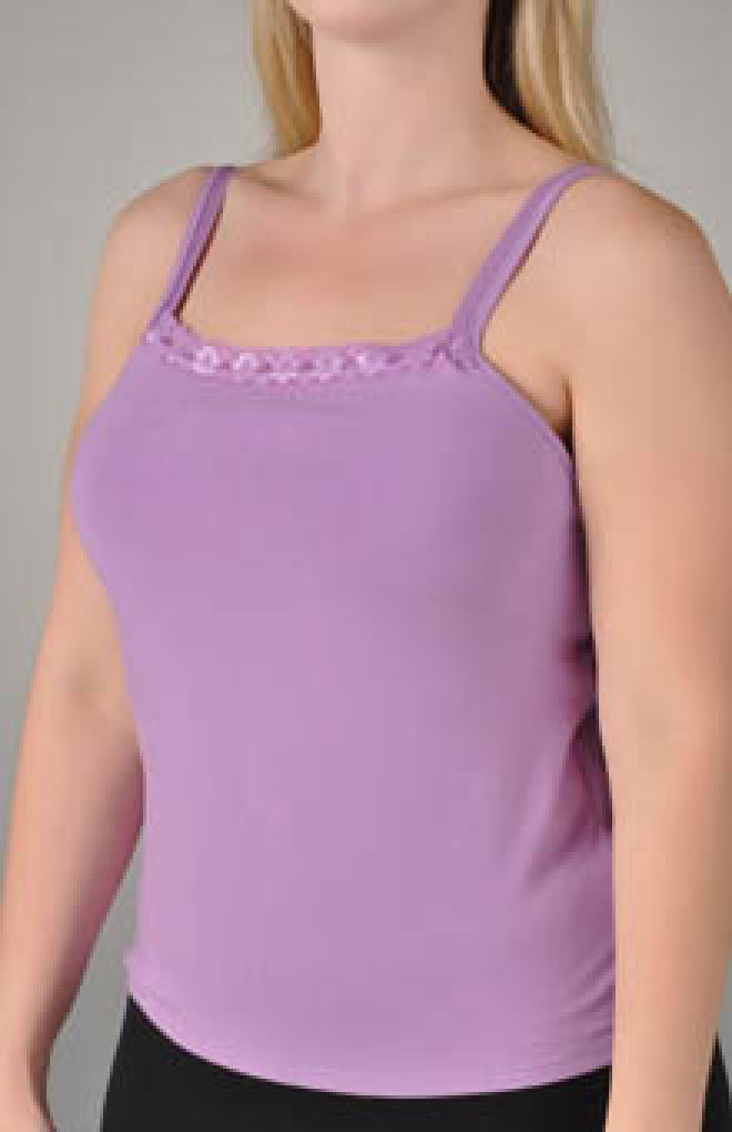 VALMONT INC Womens Soft Cotton and Spandex Camisole with Built in Bra 